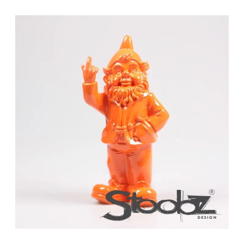 Stoobz Design Stoobz kabouter f*ck you oranje 10cm